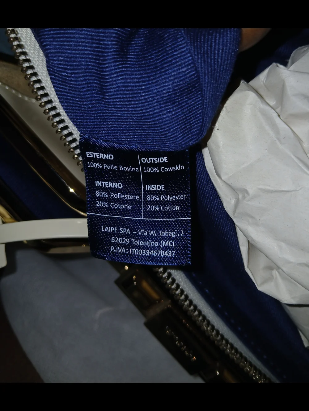Cromia Classic White Patent Structured Satchel Bag